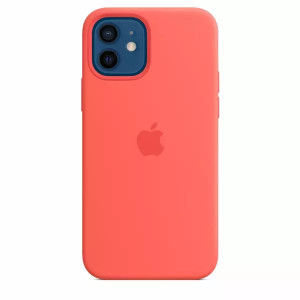 Apple Silikonowe etui z MagSafe do iPhone 12 / 12 Pro - Różowy cytrus