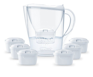 Dzbanek Filtrujący Harmony Biały + 6 Filtrów Do Brita Maxtra Dafi Unimax