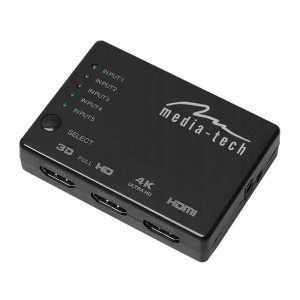 Switch Rozdzielacz 5xhdmi 4k Uhd Plug-play Mt5207
