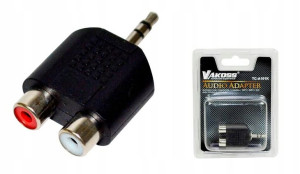 Adapter Audio Stereo 1x Minijack 3,5mm M-2x Rca F