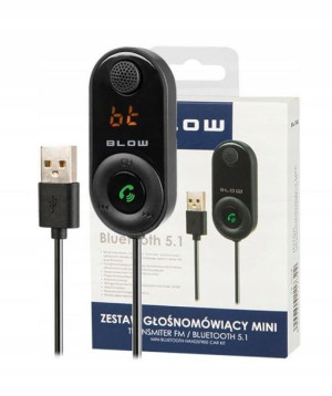 Transmiter FM BLOW zestaw głośnomówiący kabel USB