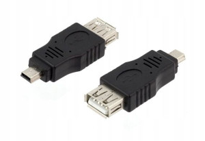 Adapter Przejściówka Usb-a (f) Na Mini Usb-b (m)