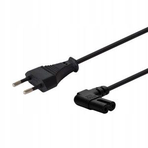 Kabel zasilający Savio CL-118 kątowy, 2pin, 1,8m