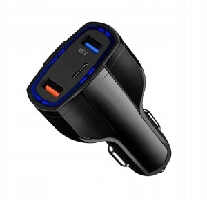 Ładowarka Samochodowa 12v Usb Qc 3.0 Typ-c 2xusb
