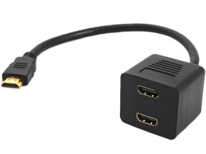 Rozdzielacz Rozgałęziacz Hdmi Na 2 Porty Fhd Gold