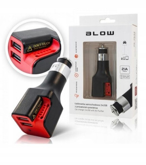 Ładowarka Samochodowa 2 Usb + Jonizator Powietrza