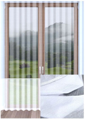 Długa Firana Biała Natura Błysk Firanki Na Wymiar