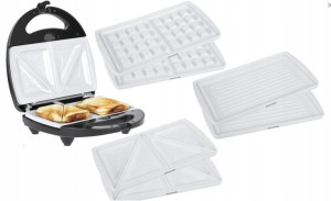 Opiekacz Gofrownica Grill 3w1 Ceramiczne Wkłady