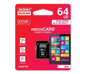 Karta Pamięci Goodram Micro Sdxc +sd Cl10 Uhs 64gb