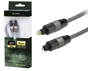 Kabel Przewód Optyczny Toslink 3m 5mm Digital Hq