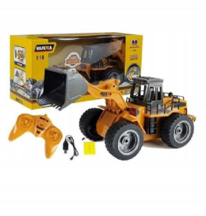 Zdalnie Sterowany Buldożer Spychacz Rc Led Duży