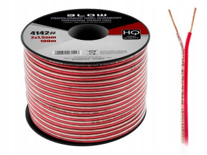 Przewód Kabel Głośnikowy Elastyczny 2x1,5mm Cca Hq