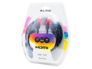 Kabel Hdmi-hdmi Red 5m Full Hd 3d Blow 92-057