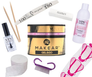 Zestaw Do Przedłużania Paznokci Makear Gel&go Muffin 15 Ml