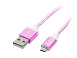 Kabel Micro Usb Blow 66-092 Plecionka Różowy