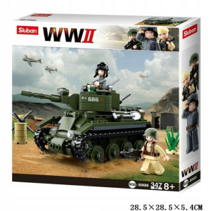 Klocki Sluban Czołg T-34 Rudy Radziecki Wojsko