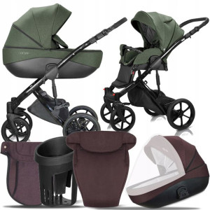 Wózek Milu Kids 2w1 Bacio 17 I + Mega Akcesoria