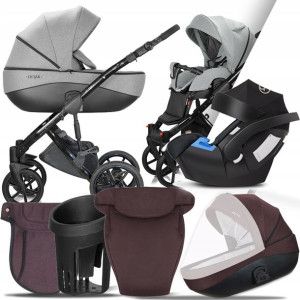 Wózek Milu Kids 3w1 Bacio 13 I + Cybex Aton 5