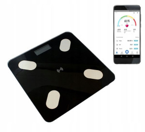 Szklana Waga Łazienkowa Analityczna Bluetooth Bmi