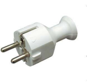 Wtyczka przenośna 230V 16A 2P+Z IP20 biała uni-schuko WT-40 W-10120