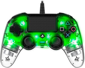 NACON PS4 Pad przewodowy Compact świecący zielony