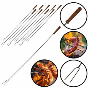 KIJE DO OGNISKA SOLIDNE Widełki na ognisko grill 10 szt.