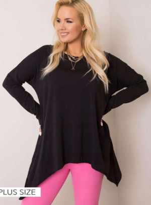 Czarna bluzka TUNIKA plus size RUE PARIS 3XL