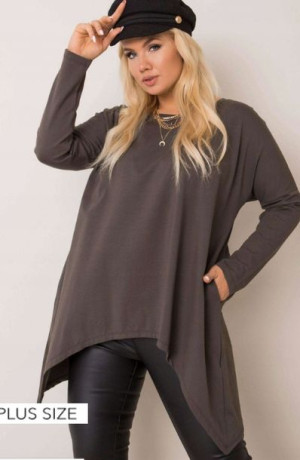 KHAKI bluzka TUNIKA plus size RUE PARIS 3XL