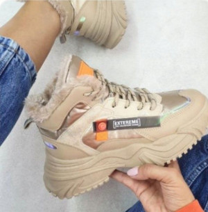 Buty sportowe sneakersy ocieplane damskie r. 37