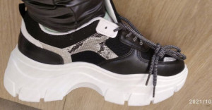 Buty sportowe sneakersy z brokatem damskie r. 36