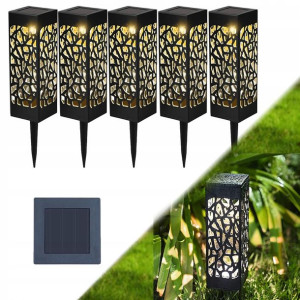 Lampa Solarna Ogrodowa Lampion Stojąca Słupek X5