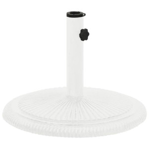Podstawa pod parasol, biała, 45x45x30 cm, żeliwo