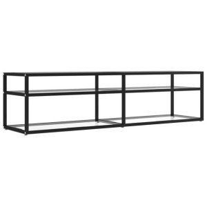 Szafka pod TV, przezroczysta, 160x40x40,5 cm, hartowane szkło