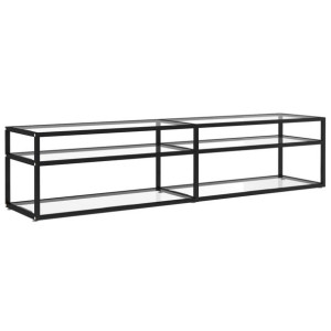 Szafka pod TV, przezroczysta, 180x40x40,5 cm, hartowane szkło