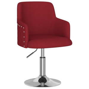 Stołek barowy, winna czerwień, tapicerowany tkaniną