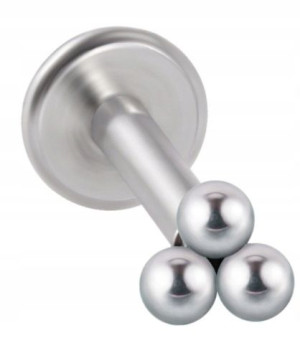 LABRET Śliczny Kolczyk z Kuleczkami SS316L 1,2/6