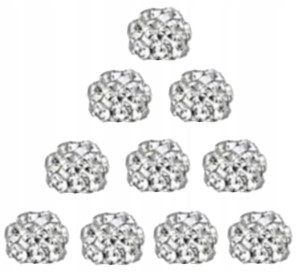 Kuleczka Z Cyrkoniami do Piercingu 3 mm, gwint 1.2