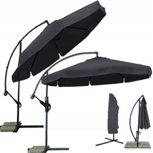 Duży Parasol Ogrodowy Składany 350cm Pokrowiec Xxl
