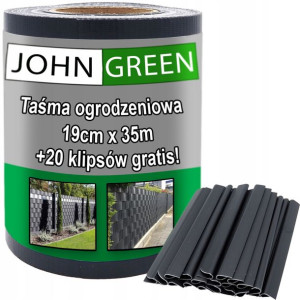 Taśma Ogrodzeniowa 19x35 Osłona +klipsy Antracyt