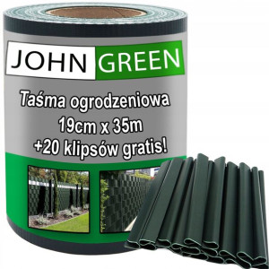 Taśma Ogrodzeniowa 19x35m Na Ogrodzenie Zielona Uv