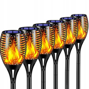 Lampa Solarna Ogrodowa X6 Led Pochodnia Płomień Xl