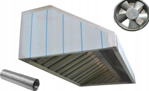 Okap Gastronomiczny 180-70-40 Filtry Wentylator