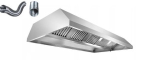 Okap Gastronomiczny Centralny 110x80x40 Filtr Nowy