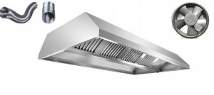Okap Gastronomiczny Centralny 110x80x40 Wentylator