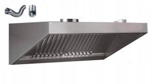 Okap Gastronomiczny S 120x120x40 Filtry RURA LEDY
