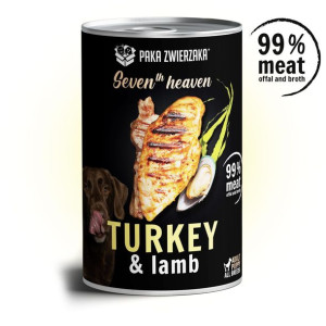 Paka Zwierzaka Seventh Heaven Indyk z Jagnięciną Mokra Karma Dla Psa 400 g