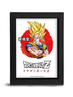 Ramka z grafiką Dragon Ball - Super Saiyan Son Goku 15 x 20 cm