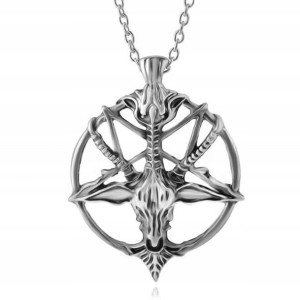 Viking Pentagram Głowa Kozy Naszyjnik Amulet