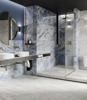 Płytki łazienkowe polerowane kamień 120x60 Brazilian Blue Cerrad