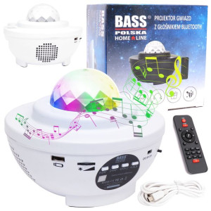 Projektor Gwiazd Lampka Nocna + Głośnik Bluetooth